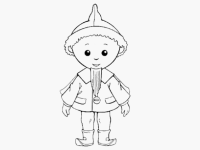 A coloring page of the sandman